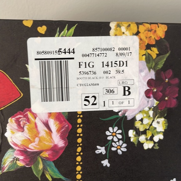 Dolce & Gabbana Jeweled Heel Velvet Booties Size 39 1/2 Ladies - Picture 14 of 17